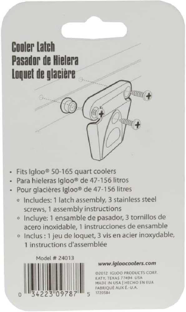 Universal Plastic Latch Closure, White