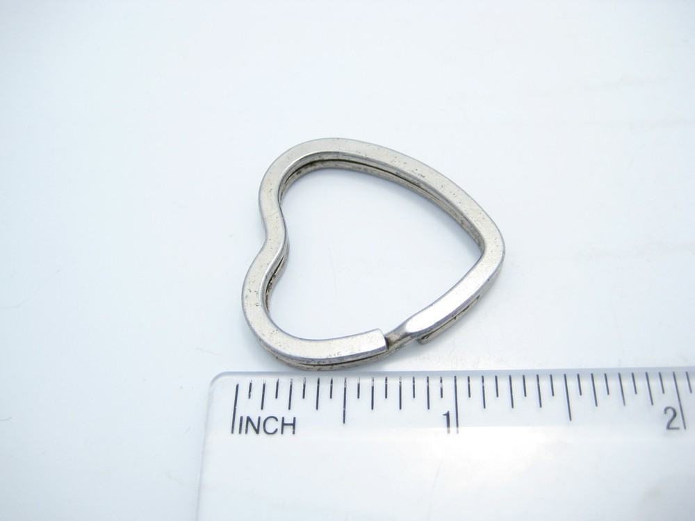 Sterling Silver Open Heart Key Ring