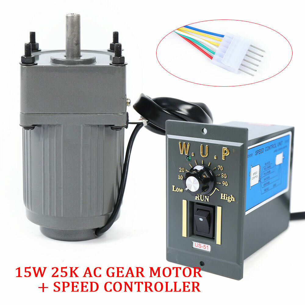 110V 15W 25K gear motor electric variable speed Reduction controller Reversible