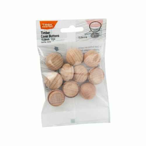 15.87mm Timber Cover Buttons - 10 Pack