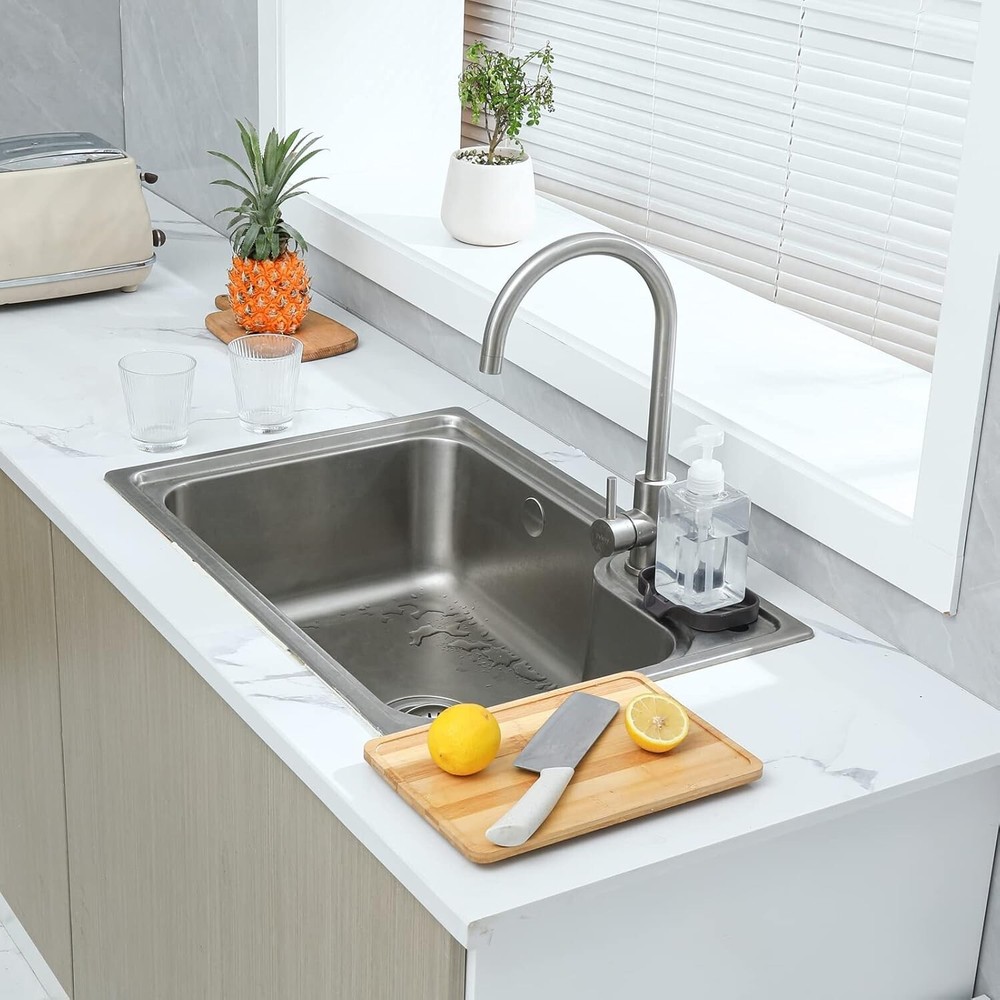 Compact Rectangular Soap Holder with Drain Spout - Hygienic Storage Solution