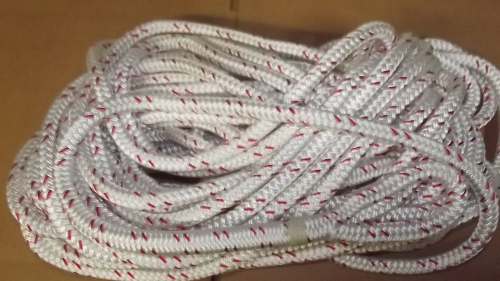 1/2" x 80' Double Braid Polyester/Nylon Winch Rope, Rigging Line, Hoist Line