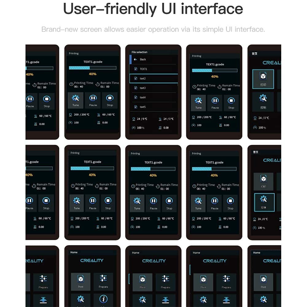 Creality Ender 3 V2 HD Color Display Kit - User-Friendly Interface & Mass Memory