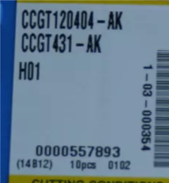 10 PCS  ORIGINAL  INSERTS  CCGT120404-AK H01