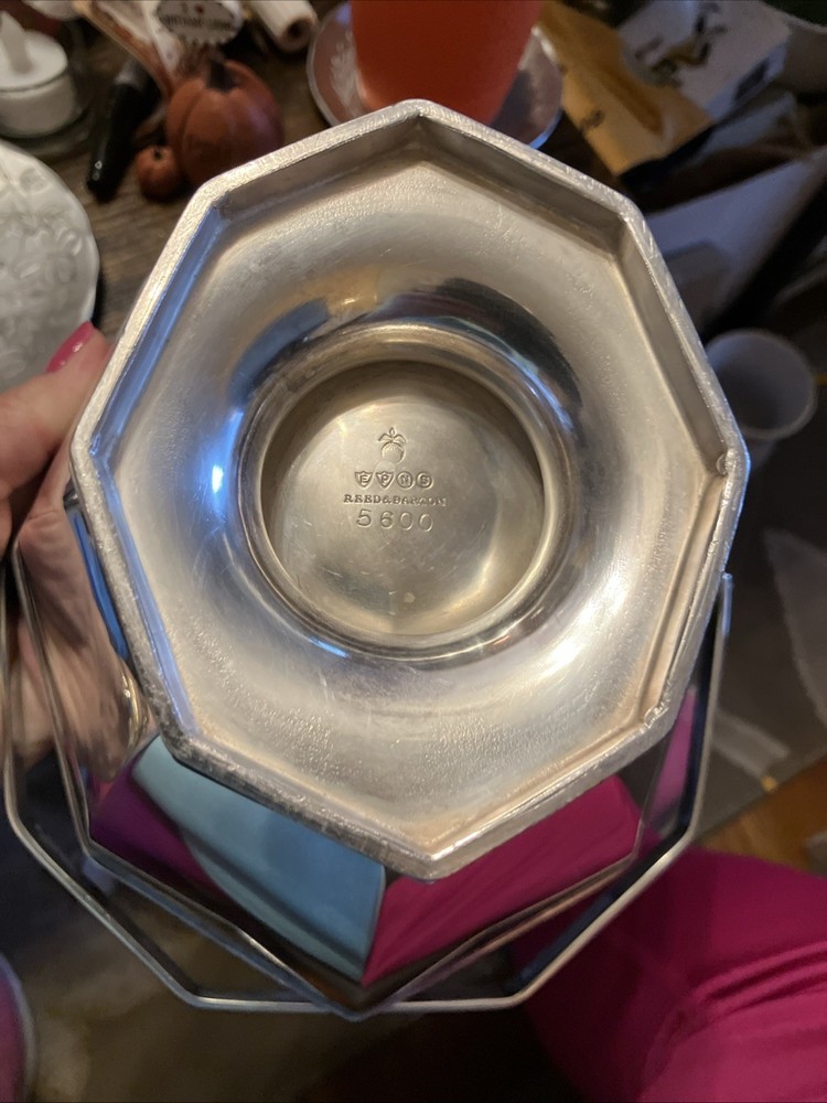 Gorham Decorative Basket w/ Handle Silver Plate #5600, 8”x6.5”x4.5”