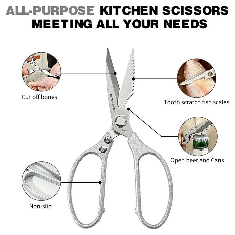 Kitchen Scissors Multi-purpose Kitchen Shears Heavy Duty Sharp Stainless -