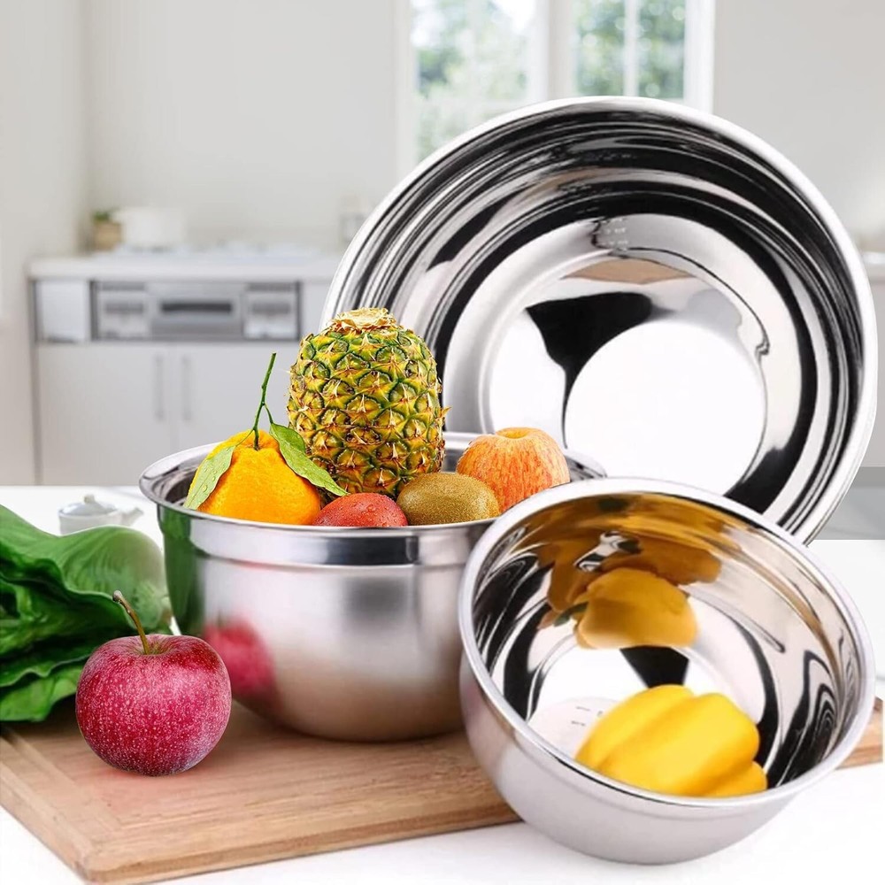 Versatile 5-Speed Electric Mixer & Nested Mixing Bowls for Effortless Baking