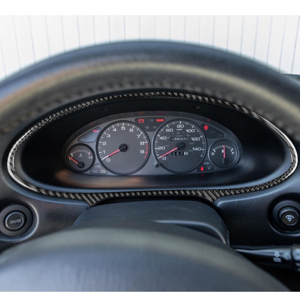 Real Carbon Fiber Dashboard Speedometer Panel Frame Trim For Acura Integra 94-01