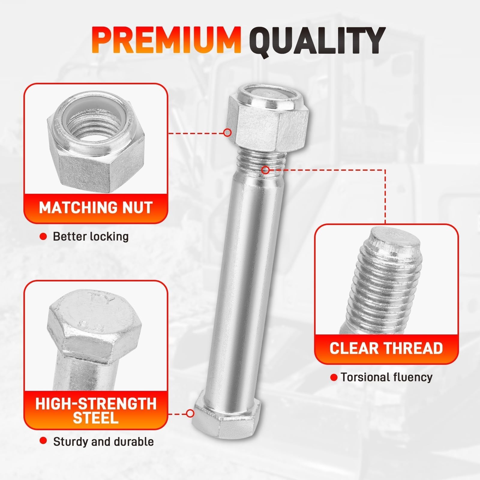 6Pcs 25mm Diamater Pins For Mini Excavator Connecting Linkage Pin Attachments