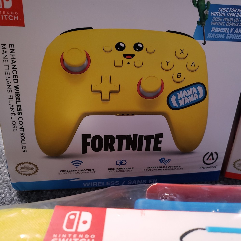 Fortnite Nintendo Switch Peely Bundle Case Controller Headphone Sealed w/ Codes