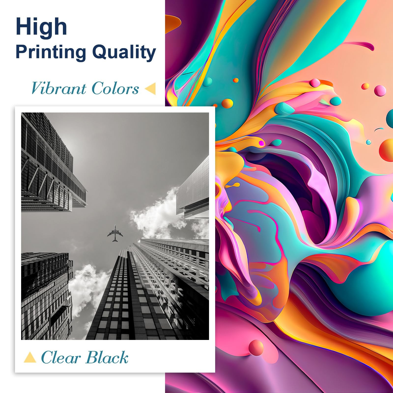 702XL T702XL Ink Cartridges for Epson Workforce Pro WF-3725 WF-3730 WF-3720 4PK