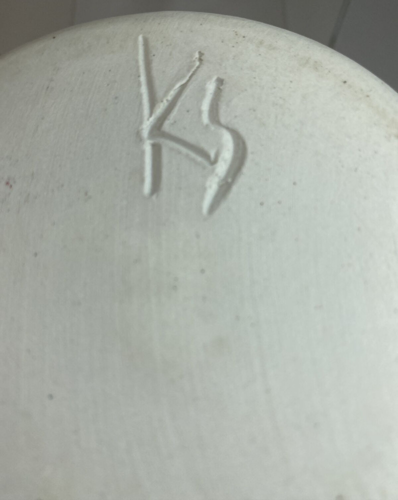 Lovely Ceramic Pottery Pitcher 32oz Marked KS