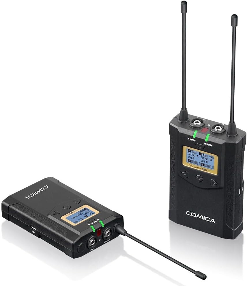 Comica CVM-WM100 Plus Professional UHF Wireless Microphone System