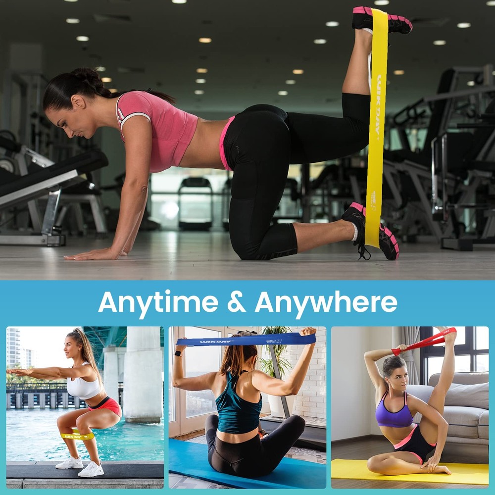 Fit Simplify Resistance Loop Exercise Bands with Instruction Guide and Carry Bag