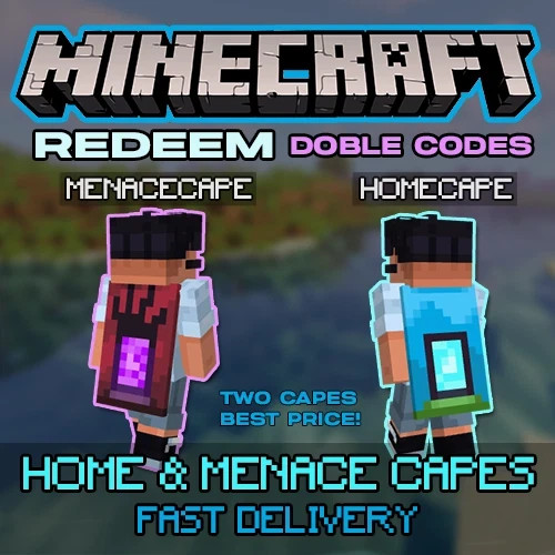 ⚡ Minecraft Home & Menace TWO Cape Code: Bedrock & Java! ⚡ Instant Delivery ✅