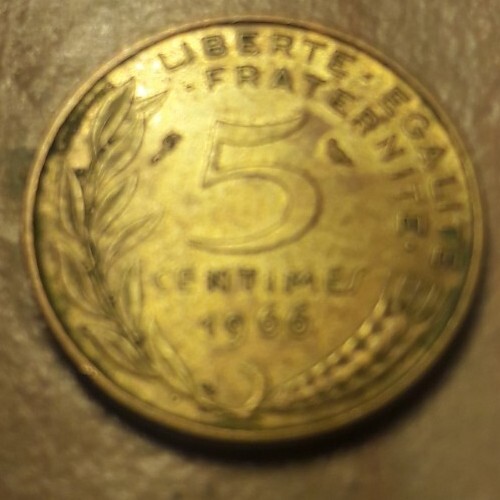 French 5 Centimes 1966