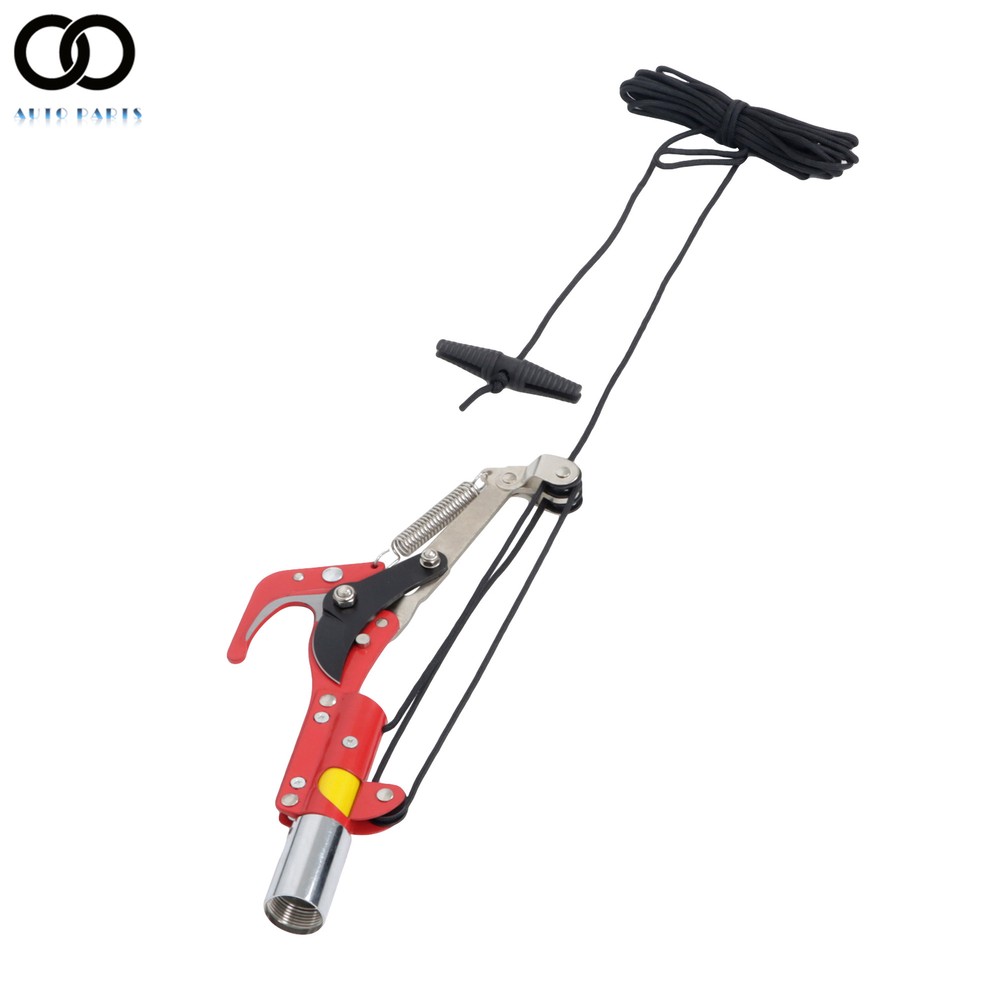 Manual Pole Saw 30 ft Extendable Tree Pruner, Sharp Steel Blade and Scissors