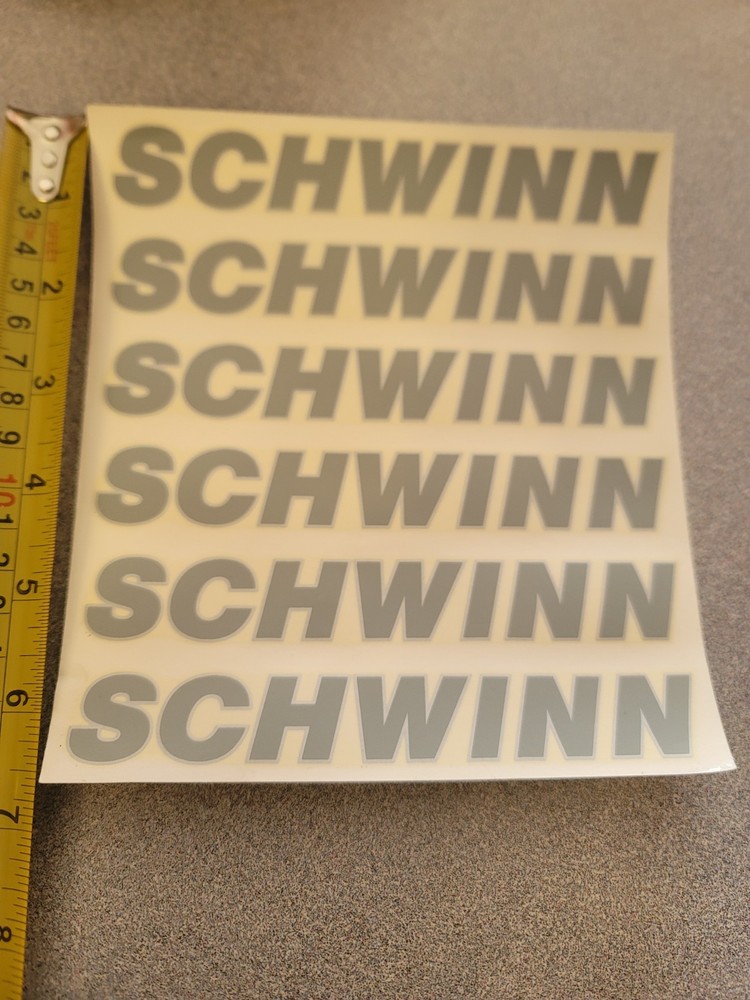 6 Schwinn Bicycle Decal Set