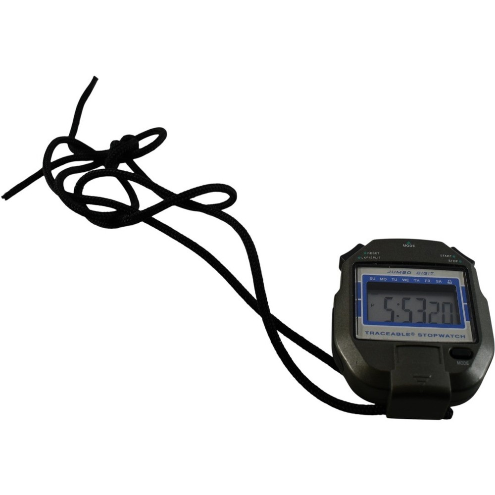 Traceable Jumbo Digit Stopwatch Water Resistant ABS Plastic Timer