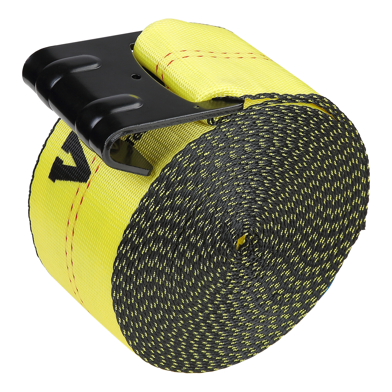 VEVOR Truck Straps Winch Strap 4" x 30' with Flat Hook for Towing 4 Pack Yellow