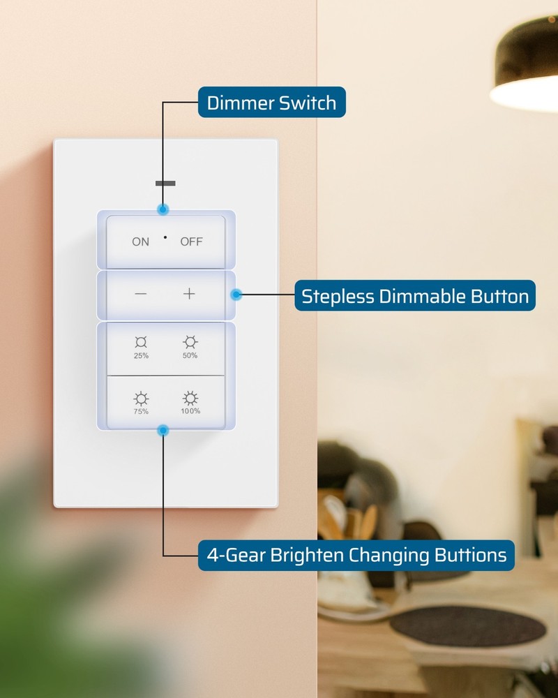 DEWENWILS Plug in Lamp Dimmer Switch Wireless Remote Control 100FT