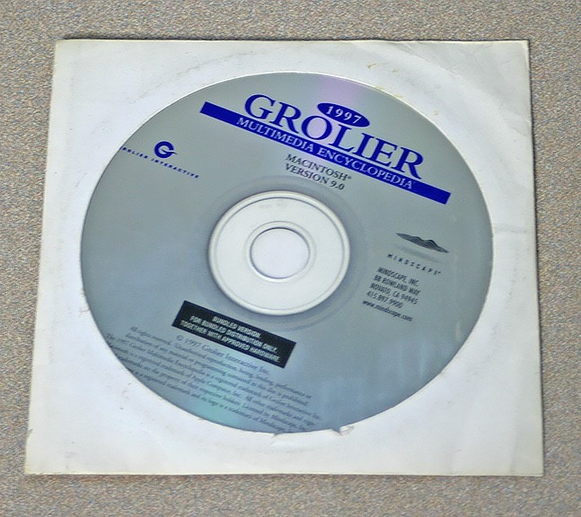 THE 1997 GROLIER MULTIMEDIA ENCYCLOPEDIA Mac CD-ROM VERSION 9.0 Mindscape