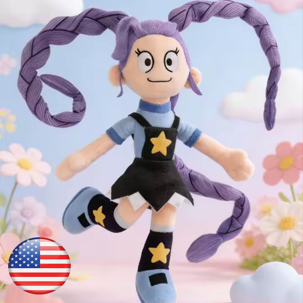2026 Lily Plush Doll – Cute Girl with Purple Long Braids Perfect Birthday Gifts
