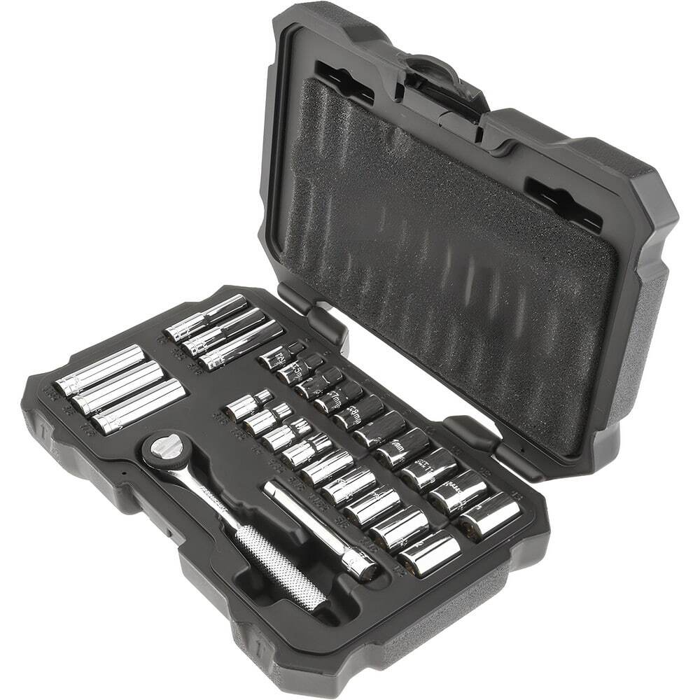 Paramount 27-Piece 1/4" Drive Chrome Vanadium Socket Set w/ Inch & Metric Sizes