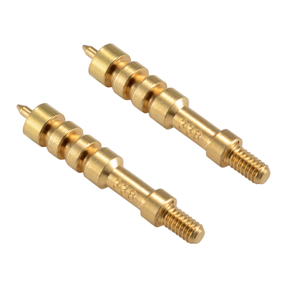 2Pcs .338 Cal Solid Brass Spear Pointed Jag Gun Clean Accessories Brass