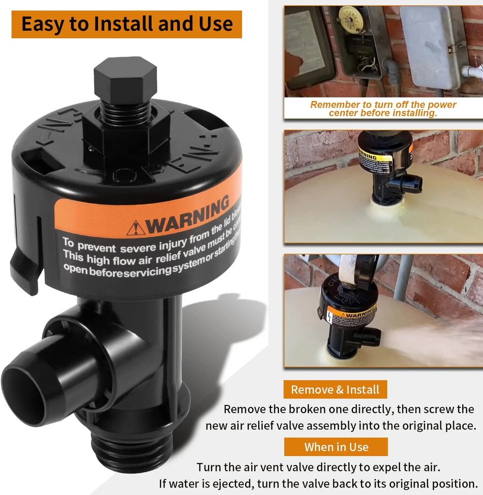 Air Pressure Release Valve Assembly - Compatible with Multiple Pool Filters