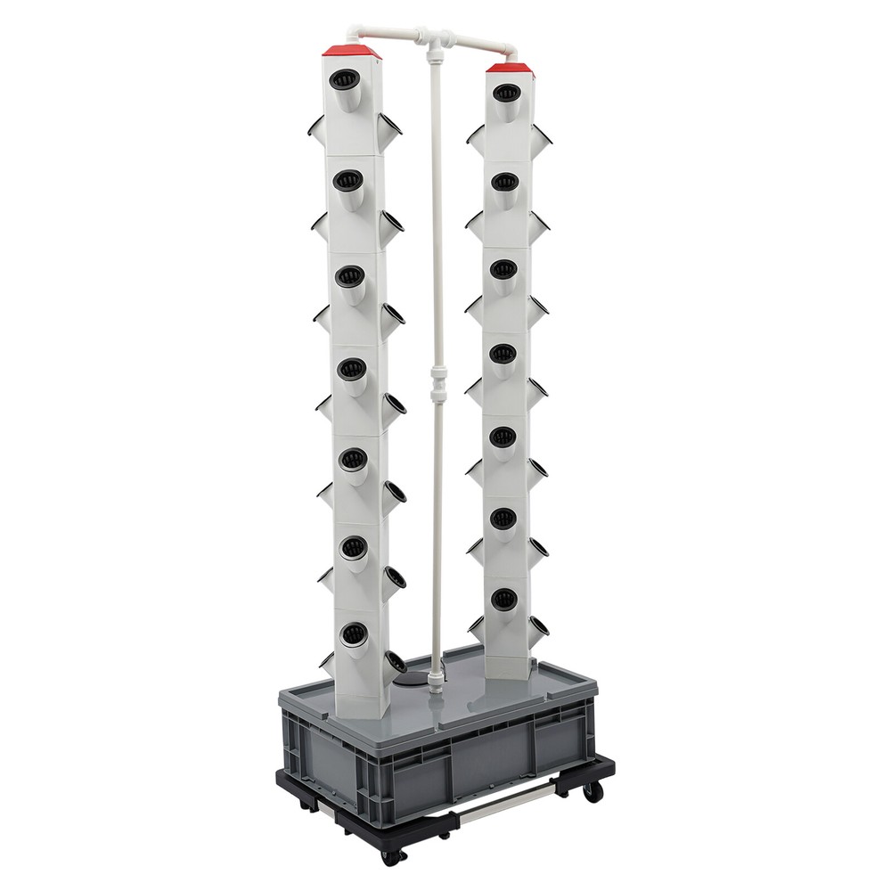 Vertical 56-Pots Hydroponics Tower Set Hydroponic Growing System Home Gardening