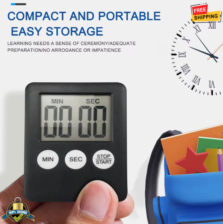 Mini Digital Kitchen Timer Multifunction Stopwatch LCD for Cooking & Sports