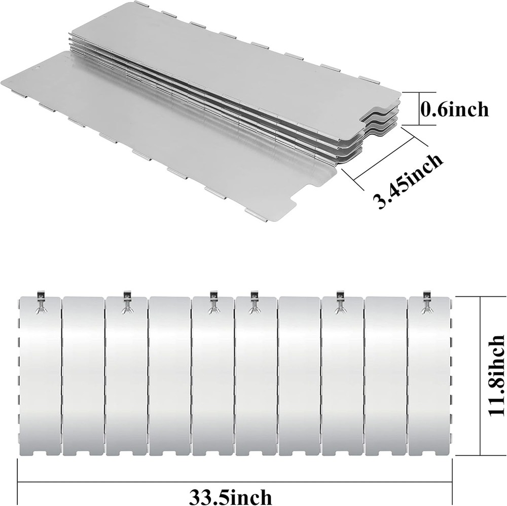 Foldable Patio Heater Reflector Shield for Propane Heaters and Round...