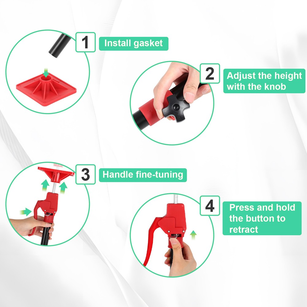 Adjustable Support Pole, 45"-114" Cabinet Jack Support Pole Third Hand Tool 2PC