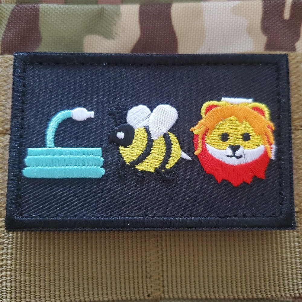 HOSE BEE LION Sarcastic Funny Tactical Morale Patch Hook and Loop