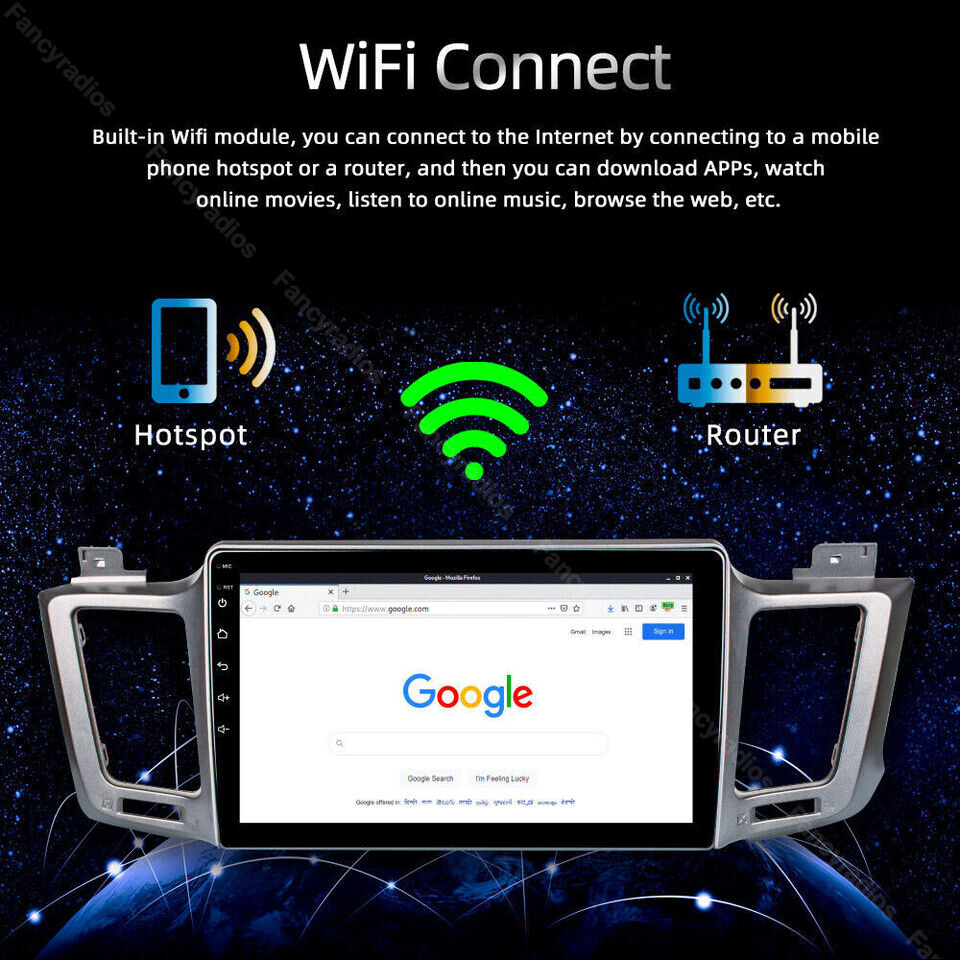 4+64GB For Toyota RAV4 2013-2018 Android 15.0 Car Stereo Radio Carplay GPS WIFI