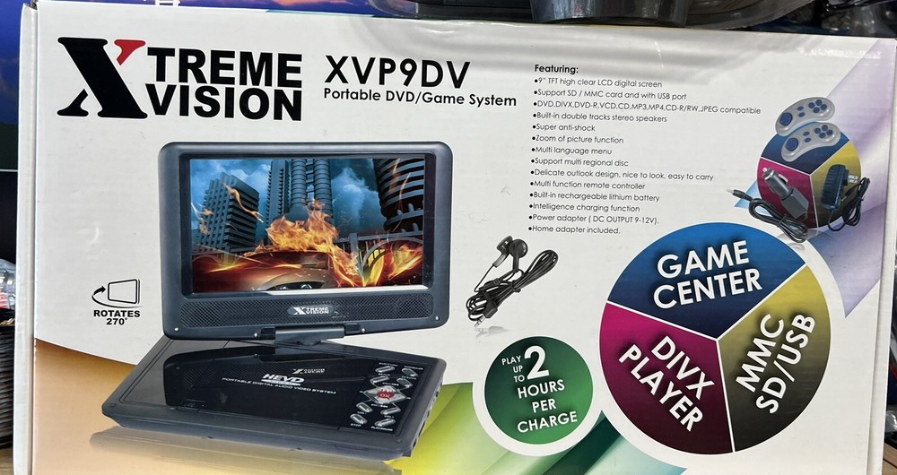 9” Portable DVD Game System