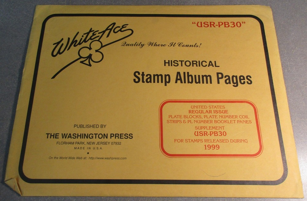 WHITEACE USR-PB30 HISTORICAL STAMP ALBUM PAGES STAMPS RELEASED 1999 W/FREE SHP.