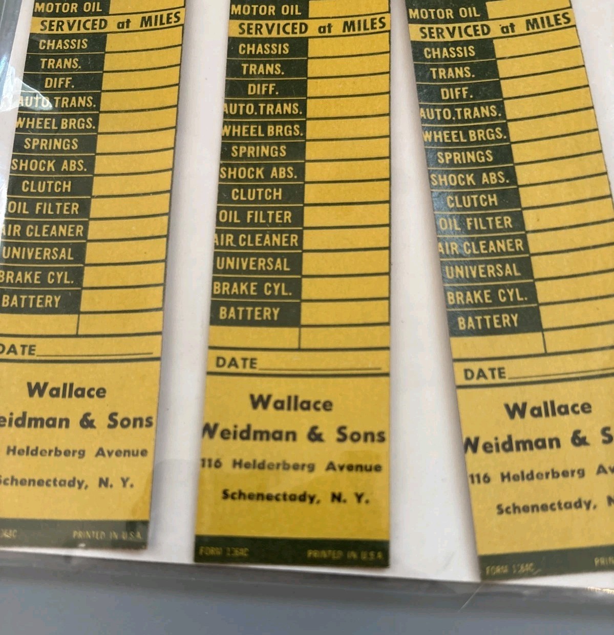 Vintage Valvoline Service Reminder Stickers Lot of 3 Oil Change Wallace Weidman