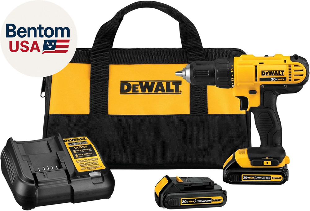 20V Max Cordless Drill Driver Set, 2 Speed, High Performance Motor, Includes 2 X