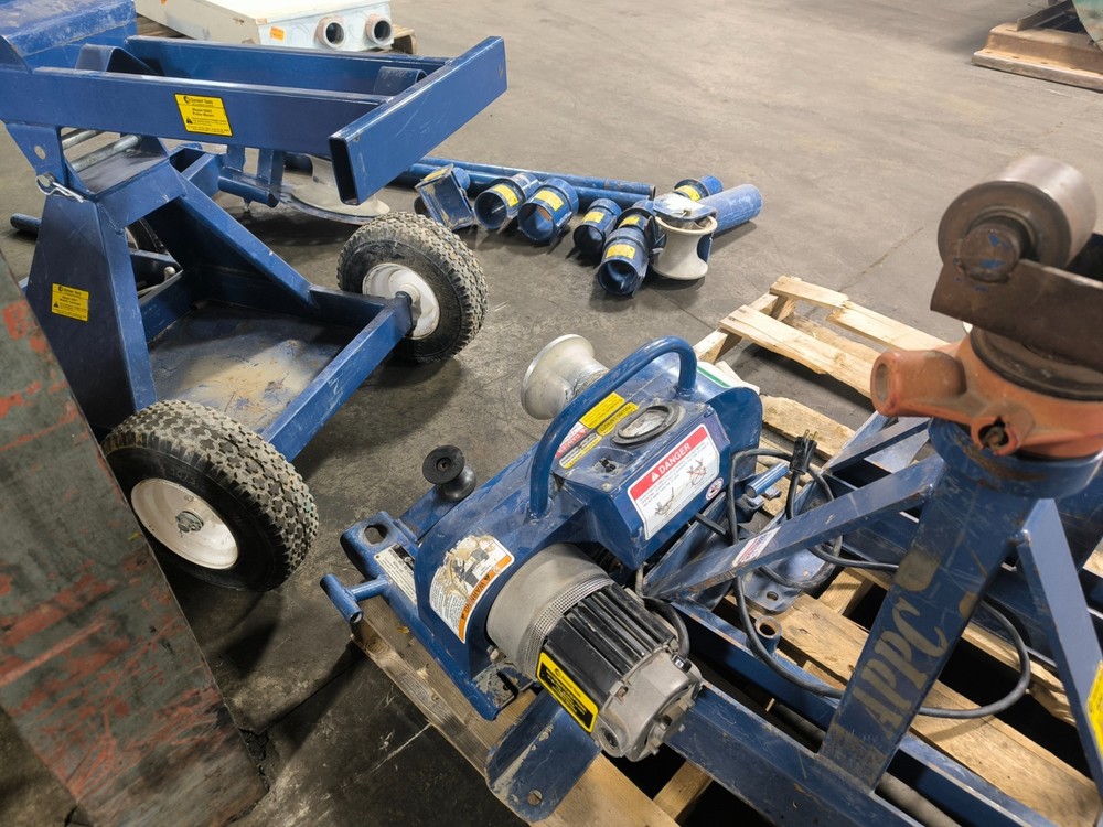 Current Tools Cable Puller System Carriage Reel Stand Coupling Accessories Blue