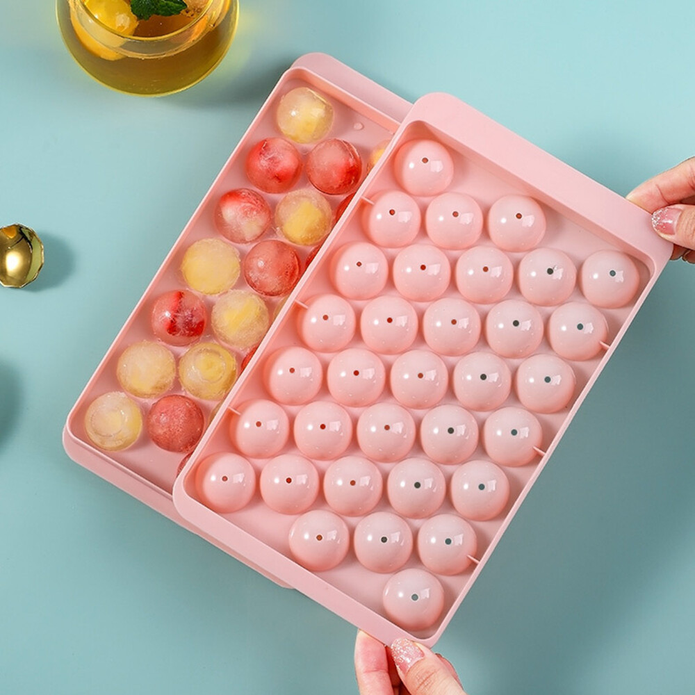 DIY Round Ice Cube Ball Maker PP Tray Silicone Sphere Mold Bar Whiskey Cocktails