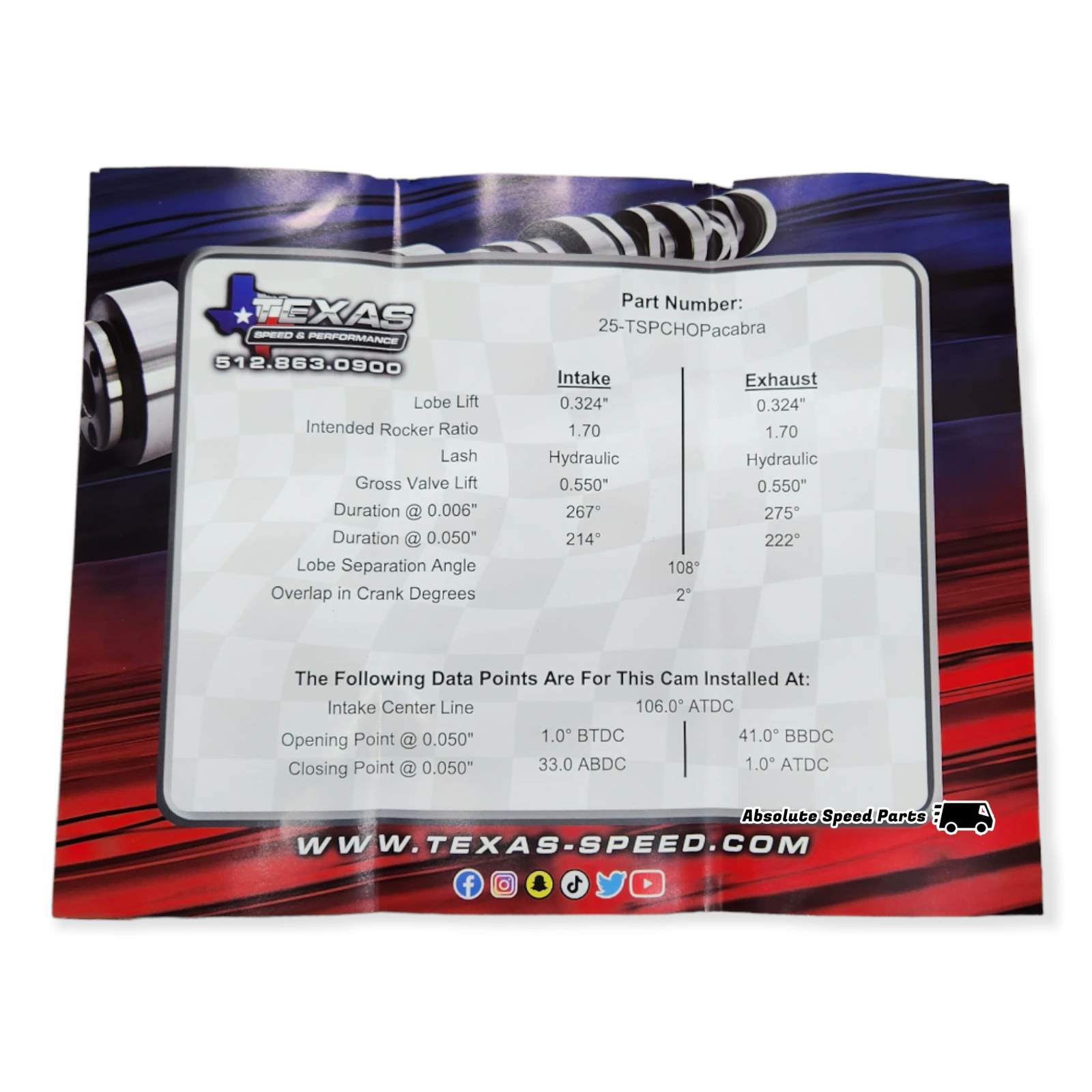 TSP Texas Speed Chopacabra LS Truck Cam Kit +Springs Seals Pushrods 4.8 5.3 6.0L