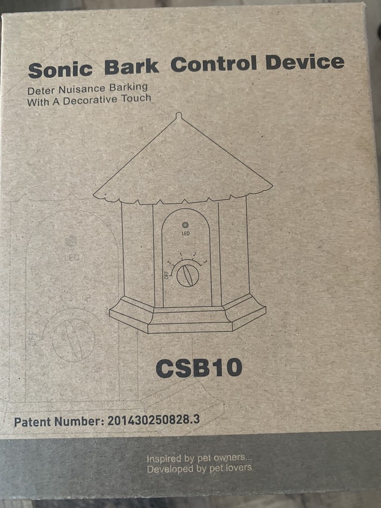 Sonic Bark Control Device Deter Nuisance Barking Birdhouse Style CSB10 Barktrain