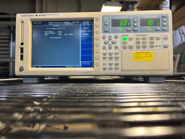 YOKOGAWA WT3000 Digital Power Analyzer Model 760304 w/4 30 Amp. Input Elements