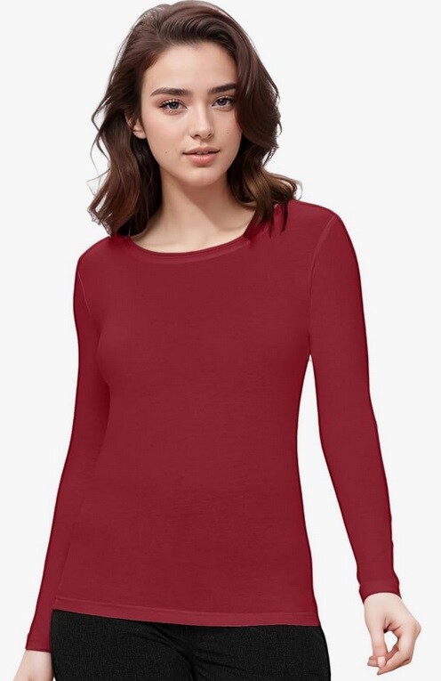 Natural Uniforms Women's Long Sleeve Under-scrub Stretch T-Shirt Scrub Top