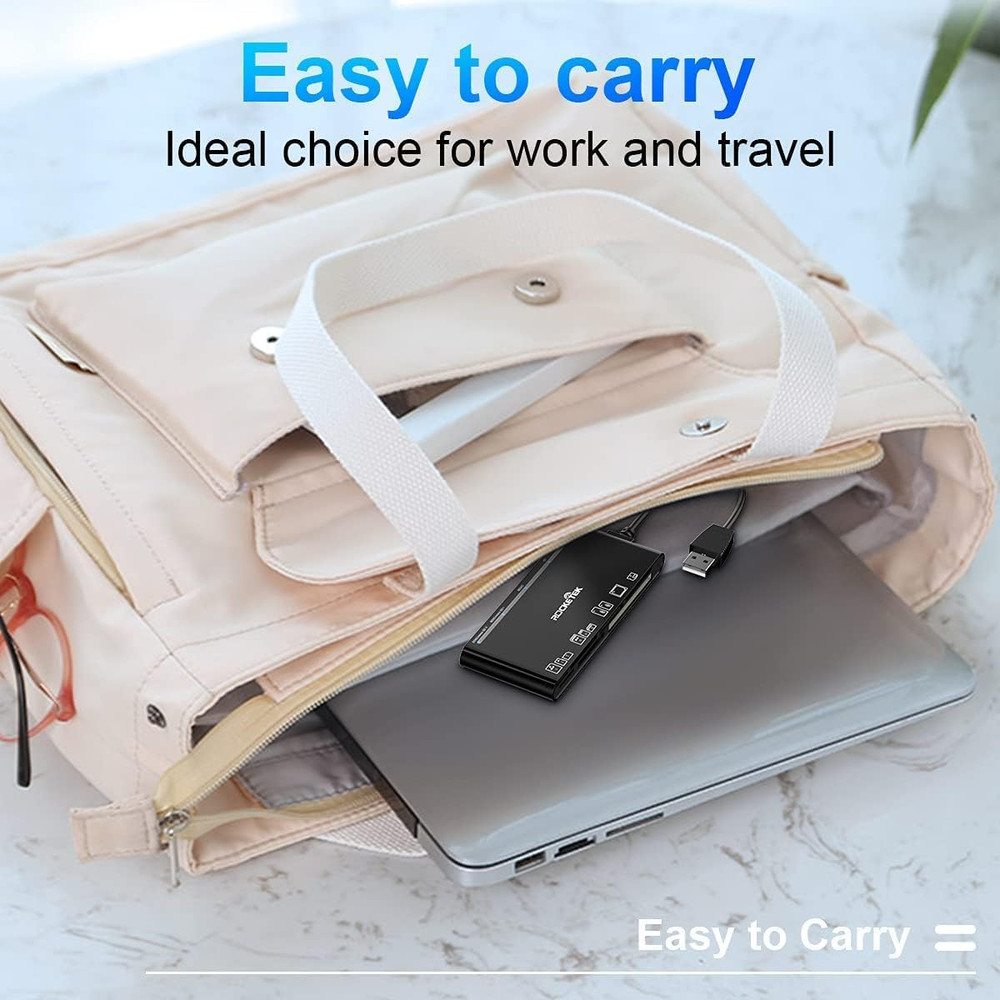 USB 3.0 SD Card Reader, 7-In-1 Multi Memory Card Reader for SD SDXC SDHC Micro S