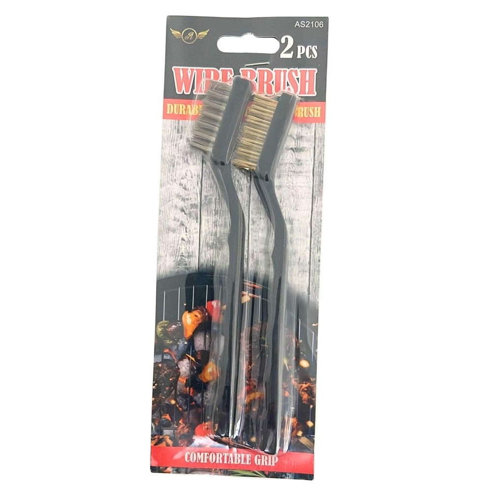 Brass, Stainlesssteel Multi-Purpose Wire Brush Set: 2 Pack