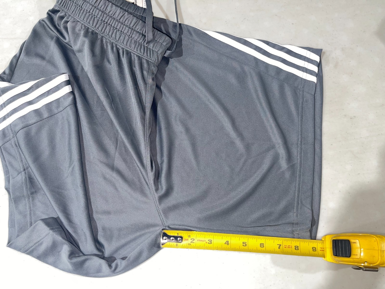 Adidas men's 3 stripe short onyx grey GM2489