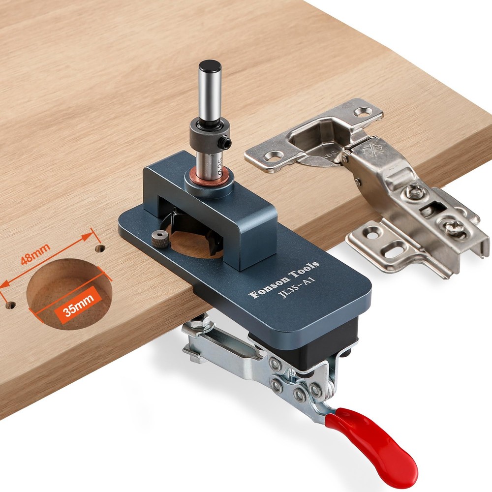 35MM Cabinet Hinge Jig Concealed Hinge Drilling Tool with Clamp